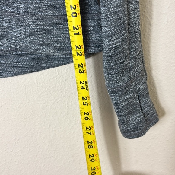Athleta Heather Gray Full Zip Jacket Size XS Stretch Thumb Hole - Picture 10 of 10